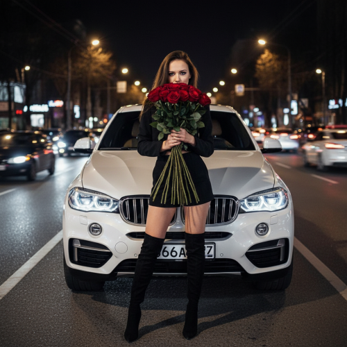 Девушка у BMW X6