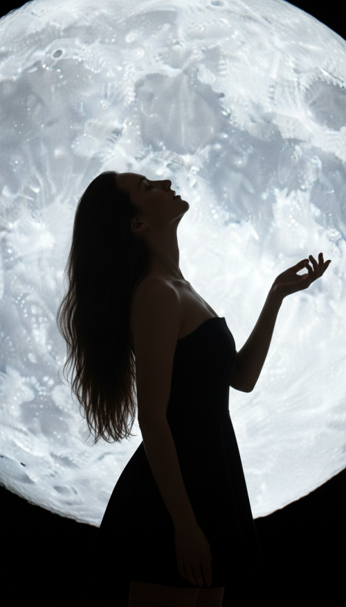 Луна и силуэт