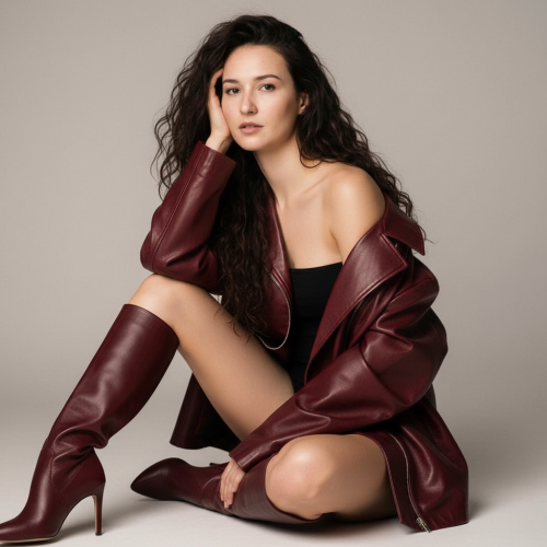 Модный портрет с кудрями